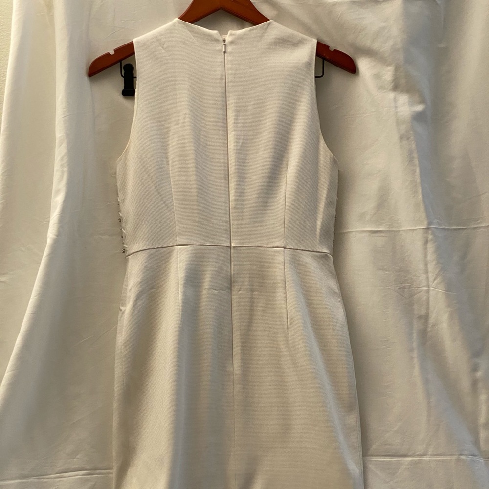 LK Bennett Ivory Textured Midi Dress - Picture 8 of 8